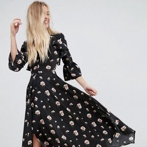 ASOS Influence asymmetric tea dress